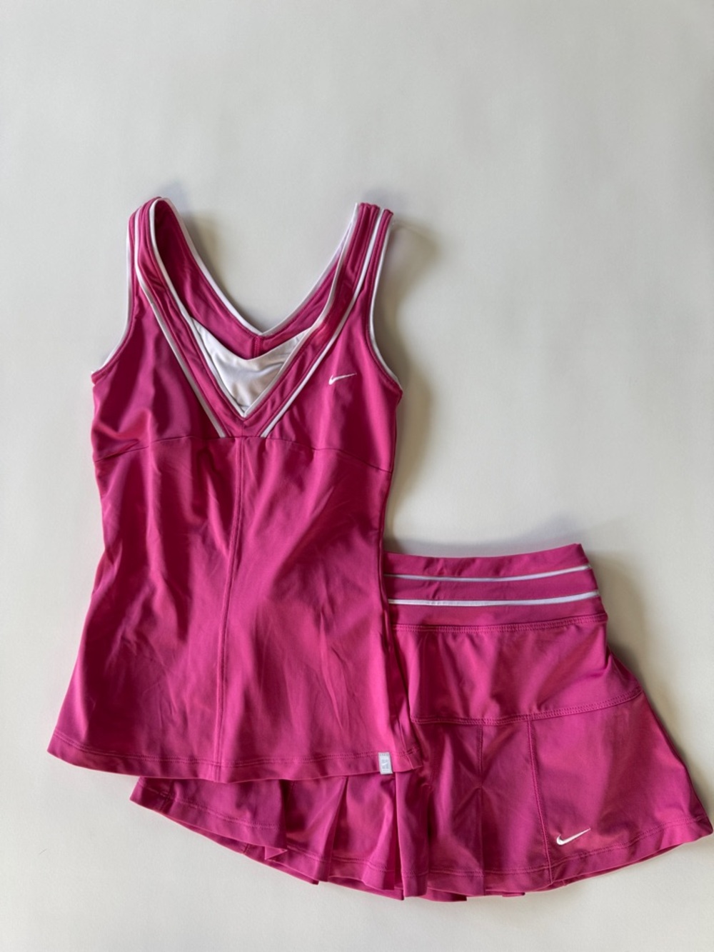 Nike Dri-Fit Pink/ White Tank & Tennis Skirt Set